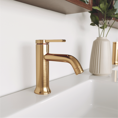gold bathroom faucet