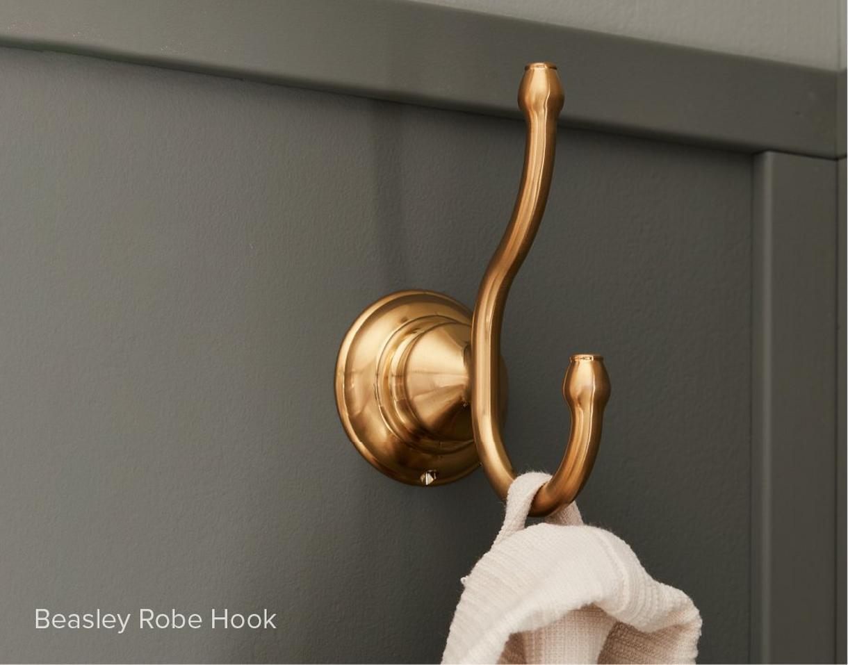 Beasley Robe Hook - Brushed Gold