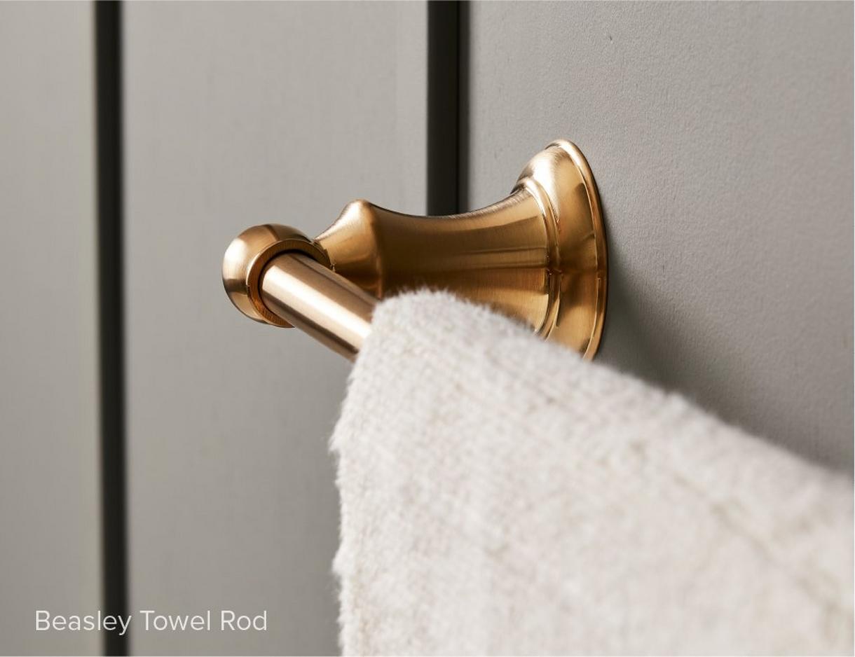 Beasley Towel Bar - Brushed Gold