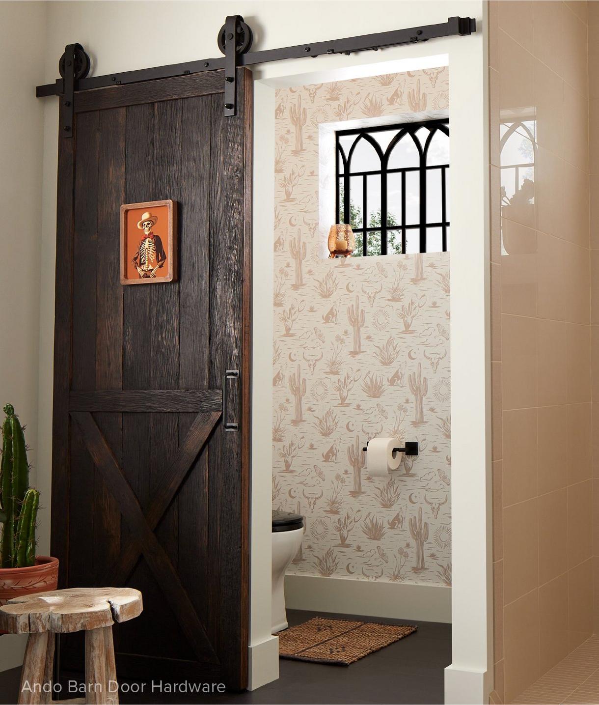 Ando Barn Door Hardware Kit - Black