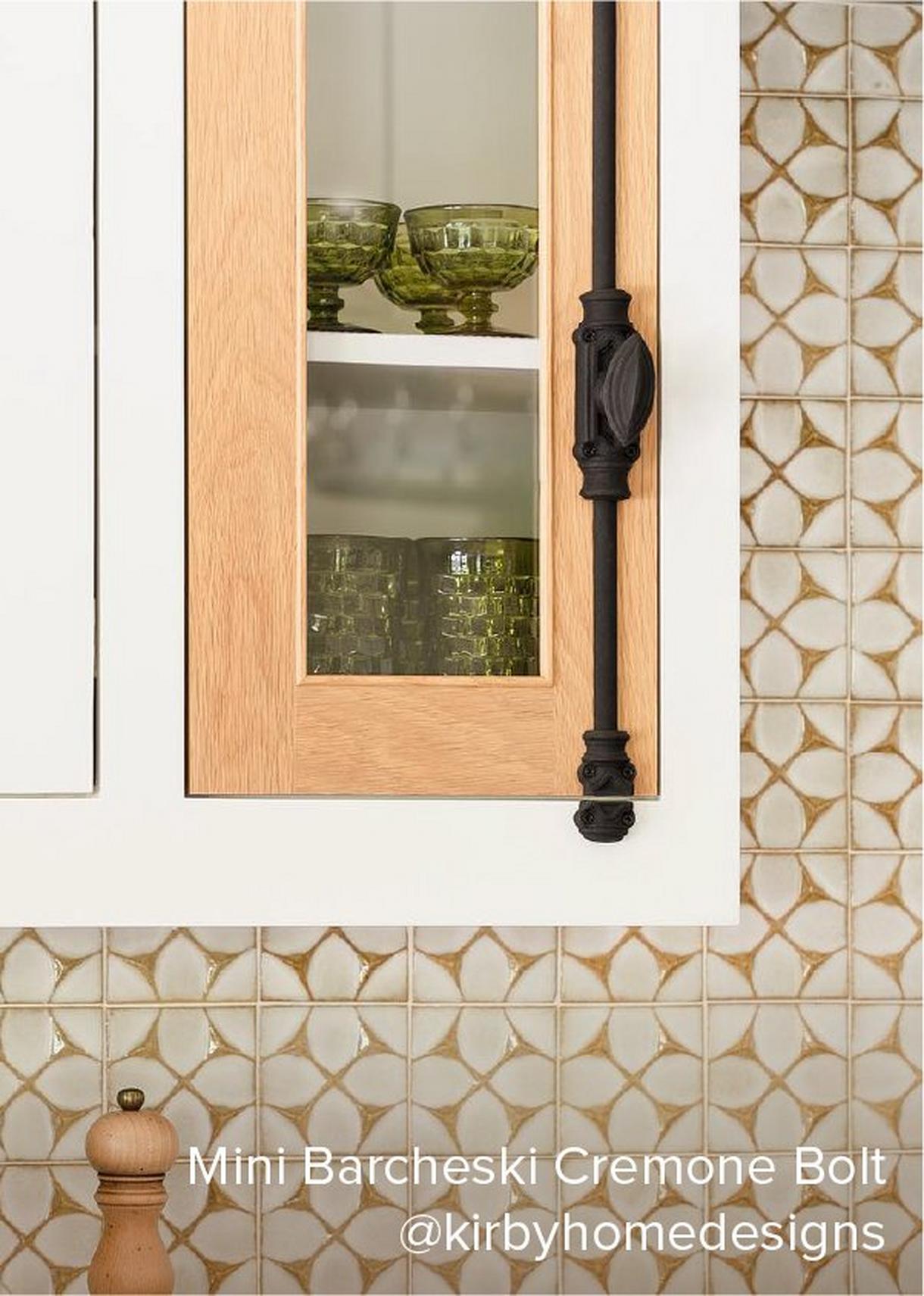 Mini Barcheski Brass Cabinet Cremone Bolt - Oil Rubbed Bronze