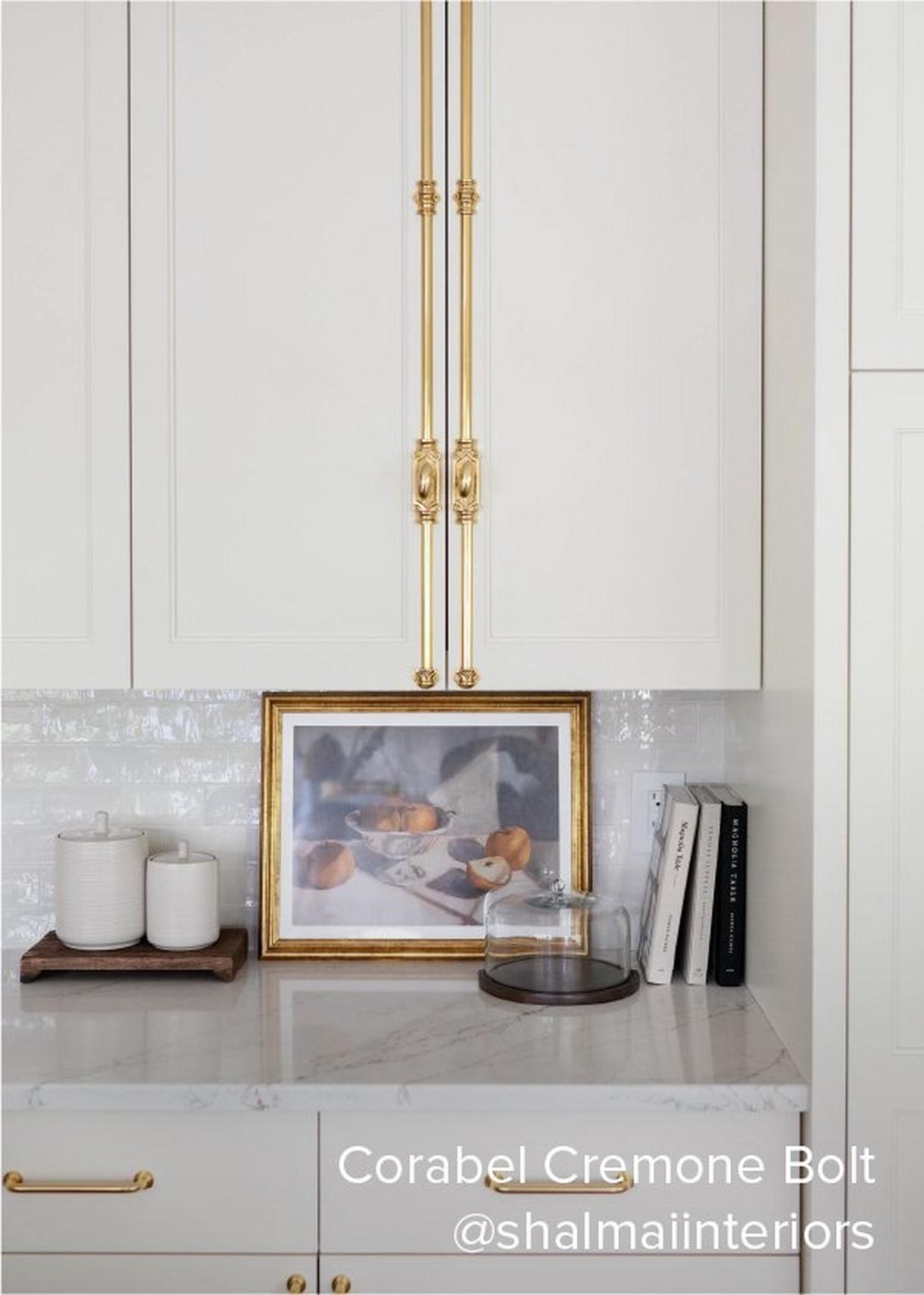 Corabel Brass Cabinet Cremone Bolt - Polished Brass