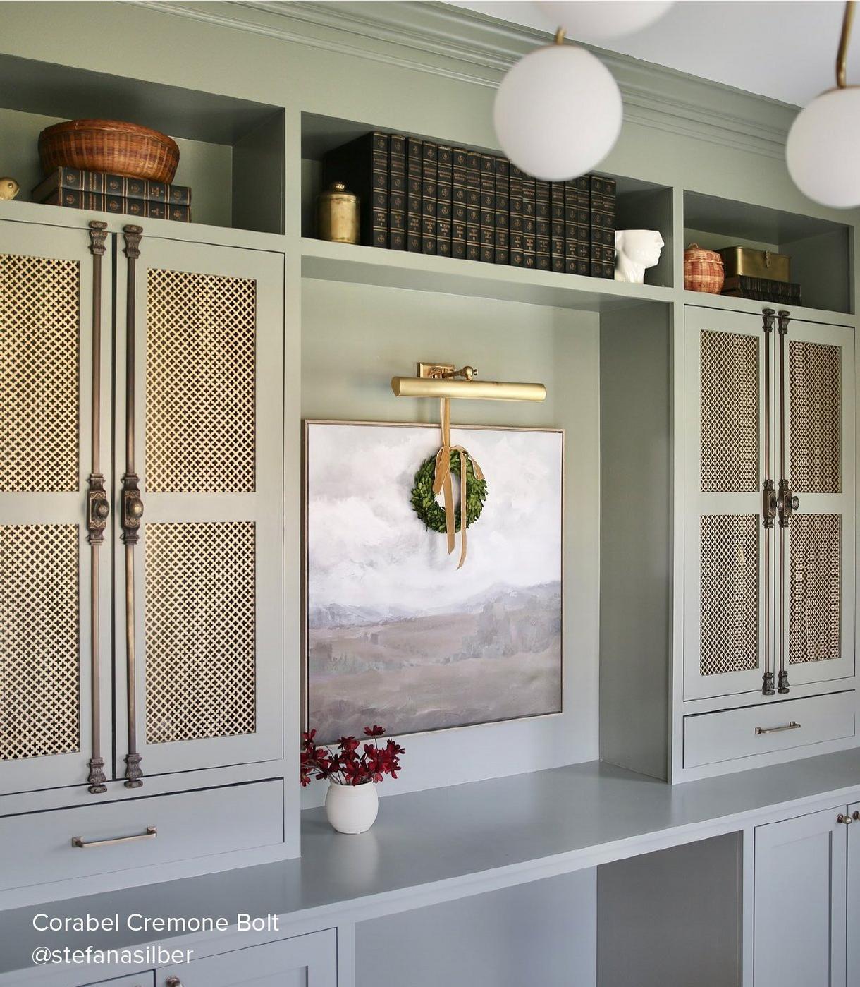 Corabel Brass Cabinet Cremone Bolt - Antique Brass