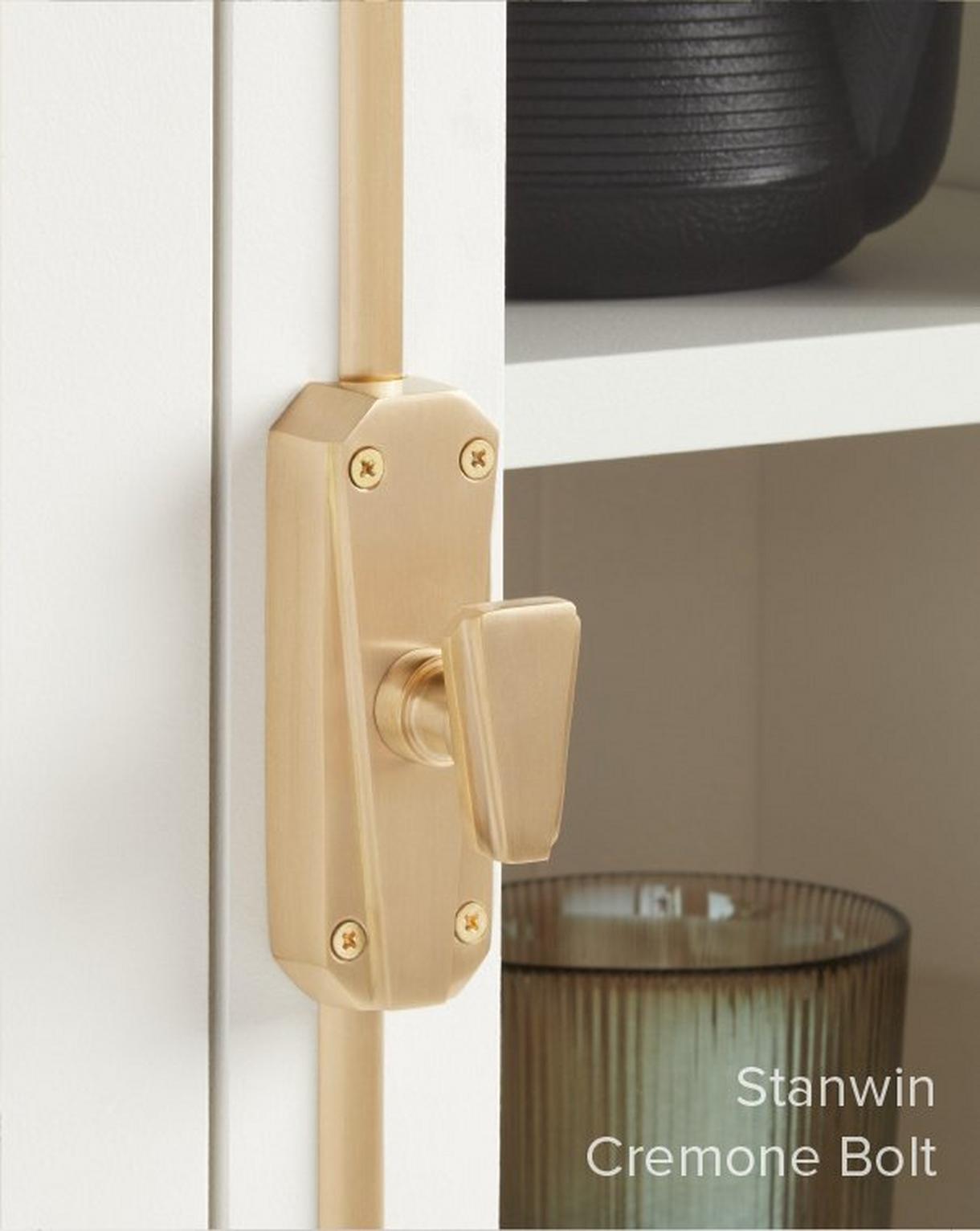 Stanwin Brass Cabinet Cremone Bolt - Brushed Brass