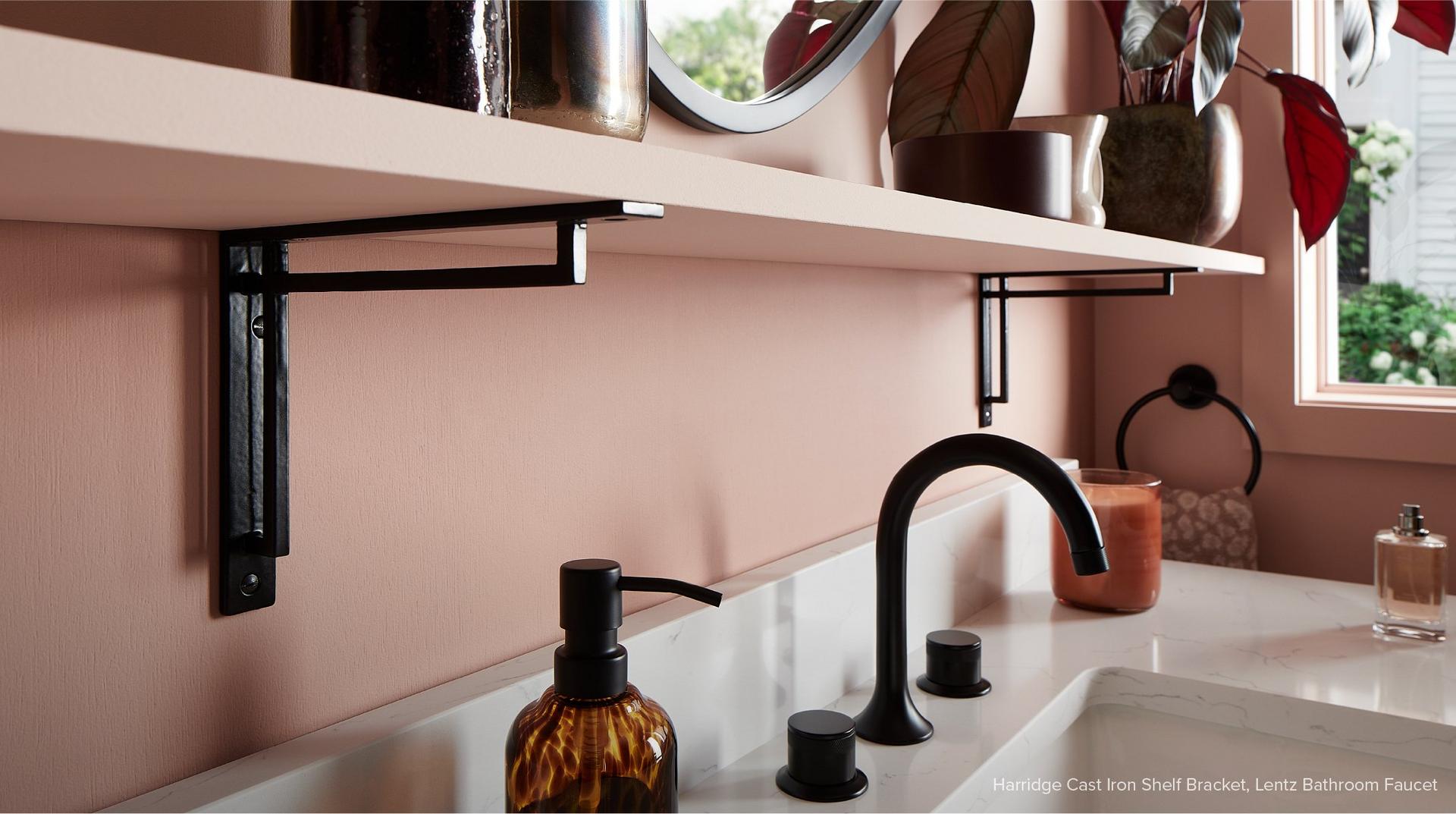 Harridge Cast Iron Shelf Bracket - Black Powder Coat