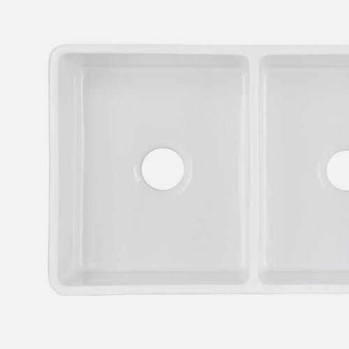 33" Curington Double-Bowl Fireclay Farmhouse Sink - White