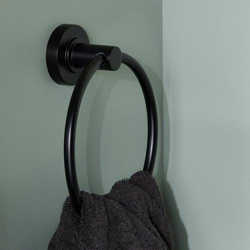 Lexia Towel Ring in Matte Black