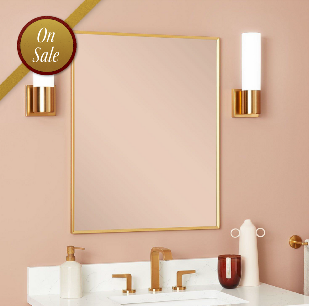 Kardon Rectangular Framed Mirror - Satin Gold