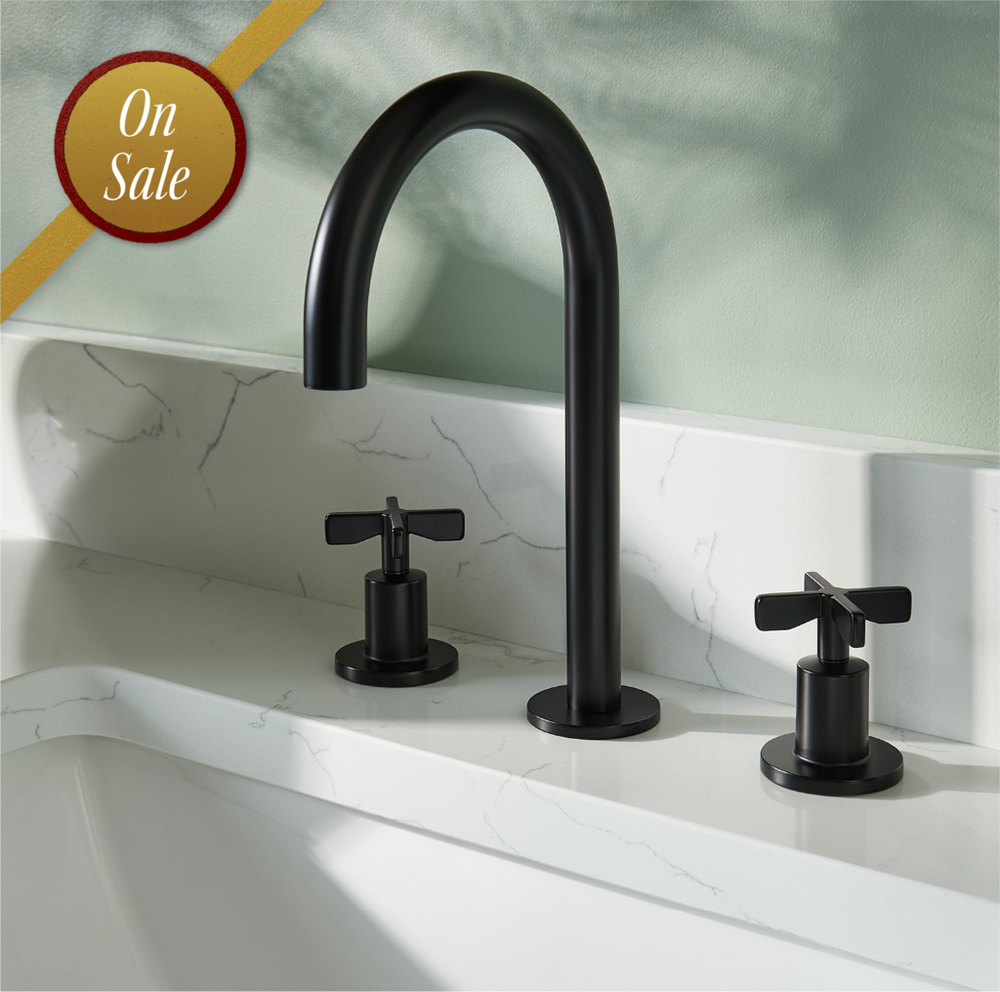 Vassor Widespread Bathroom Faucet - Matte Black