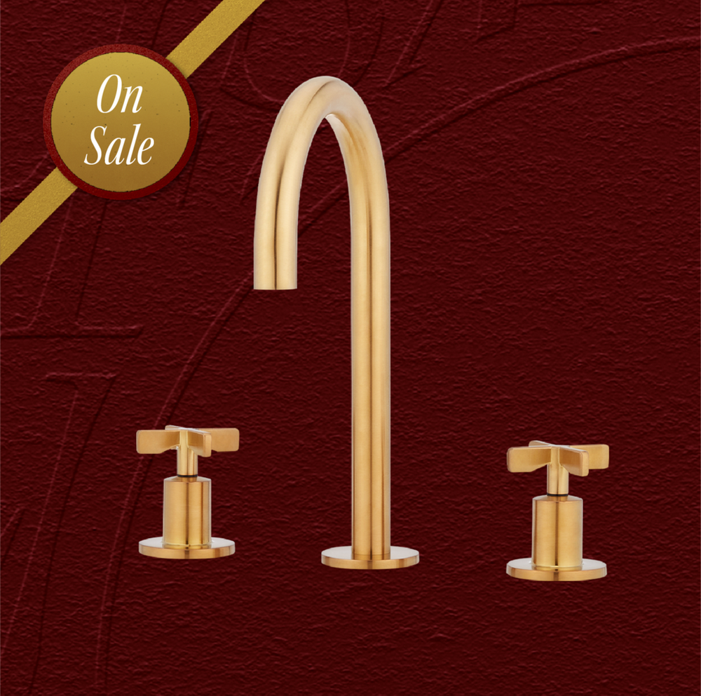 Vassor Widespread Bathroom Faucet - Brushed Gold