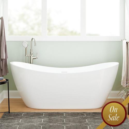 72" Sheba Acrylic Double-Slipper Tub - 15% Off