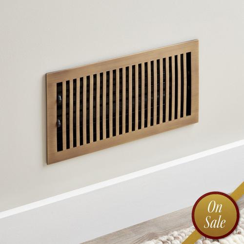 Modern Solid Brass Floor/Wall Register - 15% Off