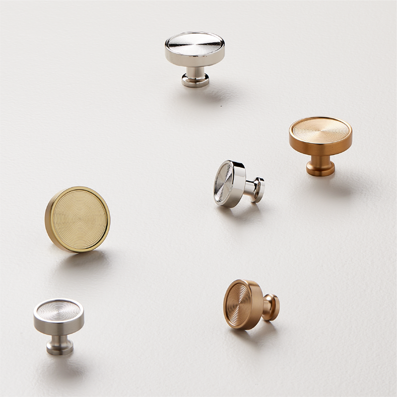 Orwell Cabinet Knobs - Chrome, Satin Brass, Satin Copper