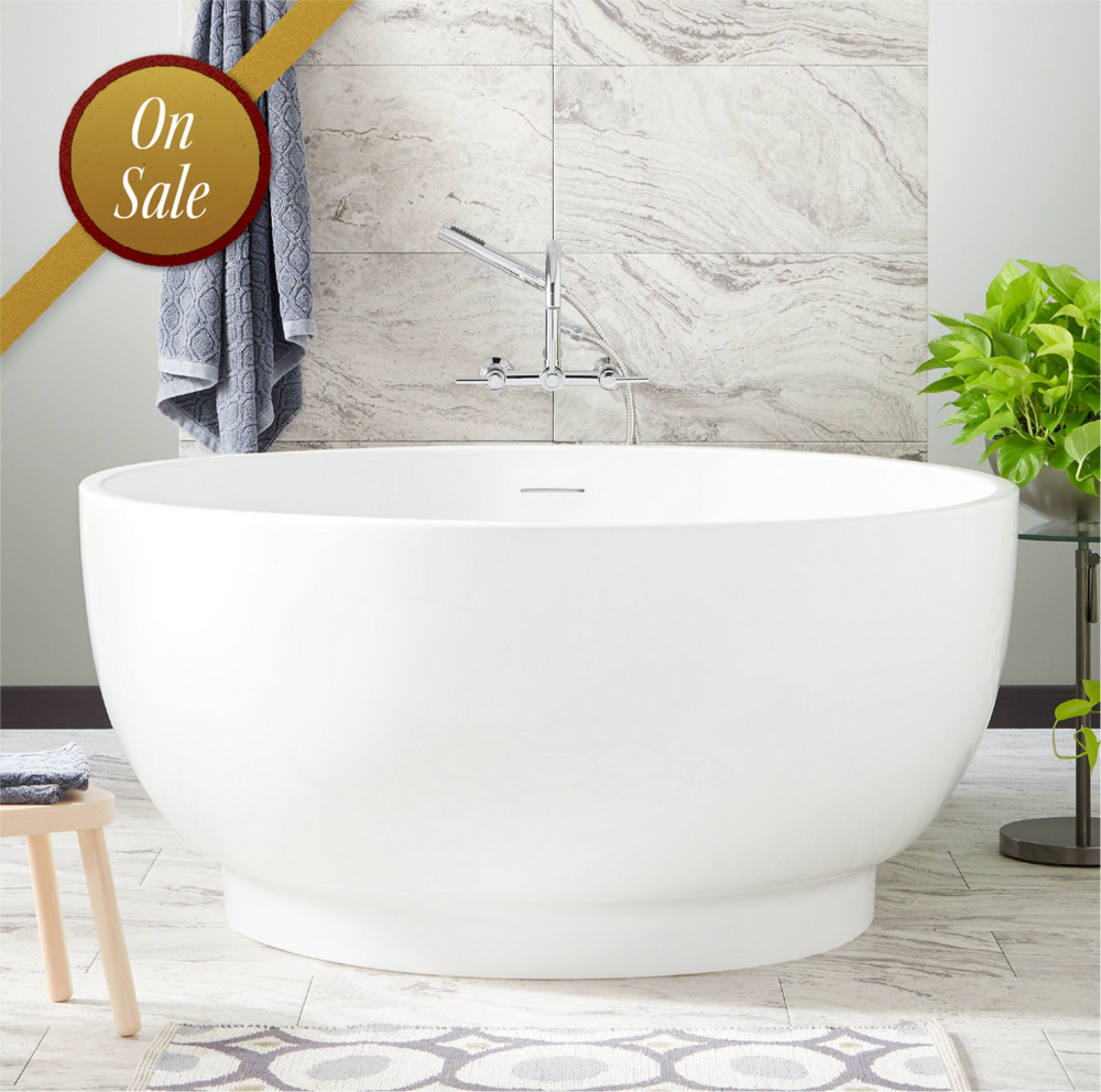 51" Kaimu Acrylic Japanese Soaking Tub with Slotted Overflow