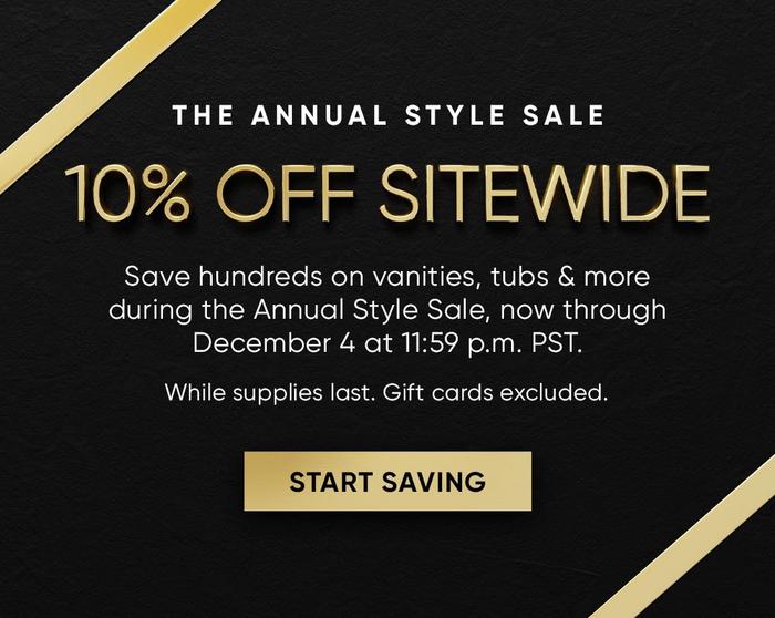 The Annual Style Sale - 10% Off Sitewide