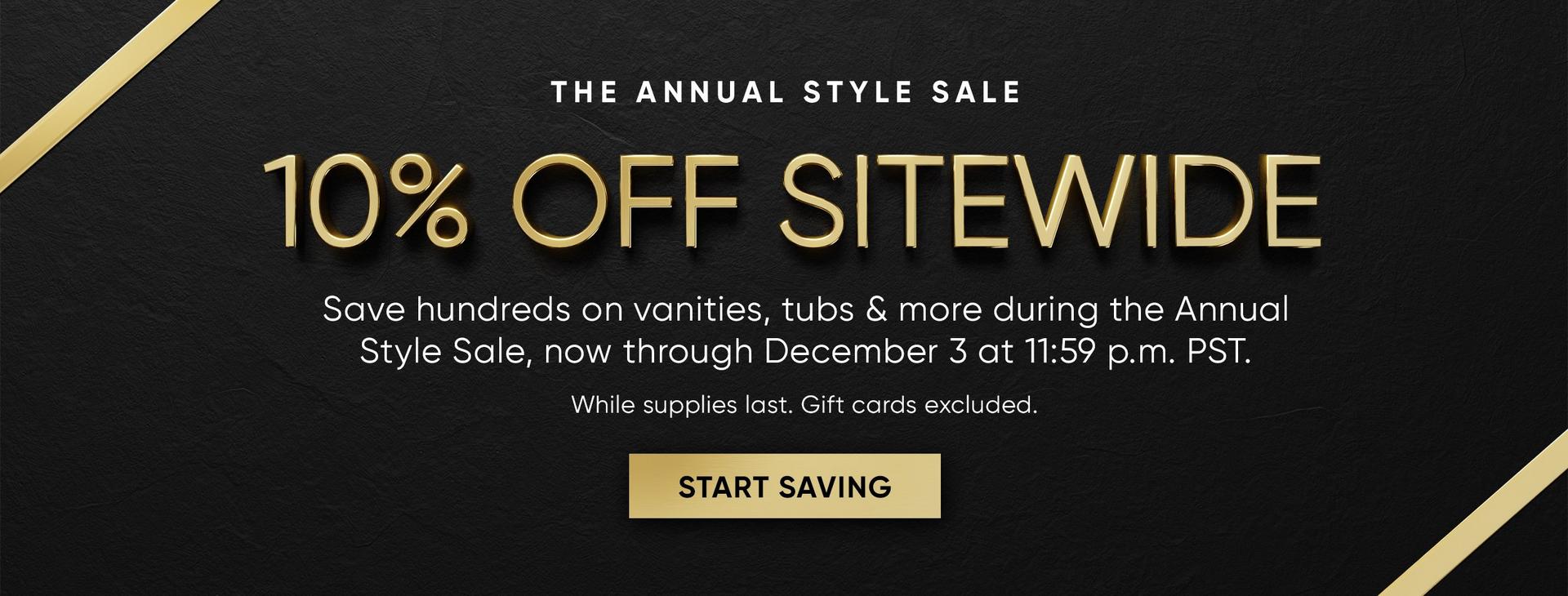 The Annual Style Sale - 10% Off Sitewide