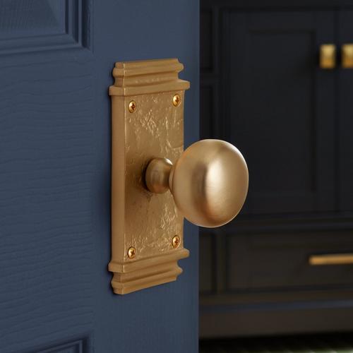 Griggs Solid Brass Interior Door Knob - Satin Brass