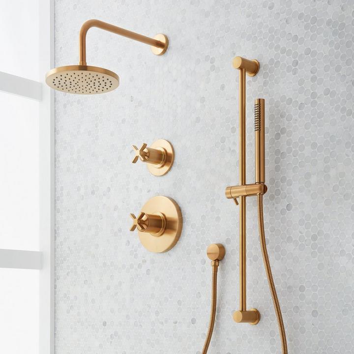 Vassor Shower System - Brushed Gold