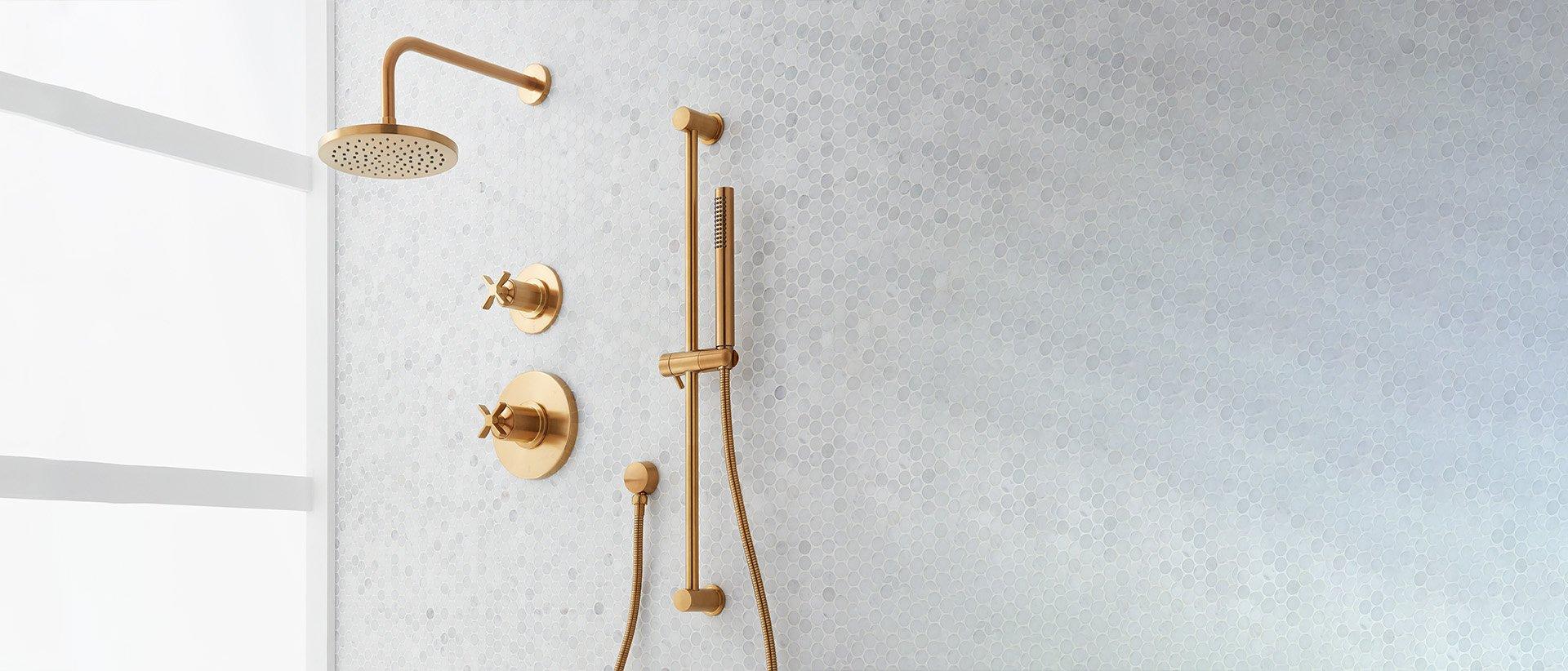 Vassor Shower System - Brushed Gold