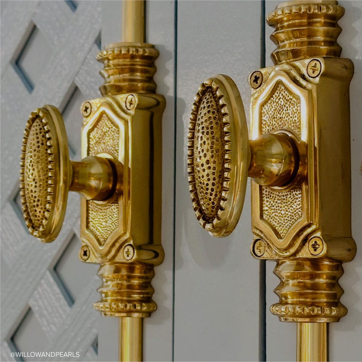 Aldemer Brass Cabinet Cremone Bolt - Polished Brass