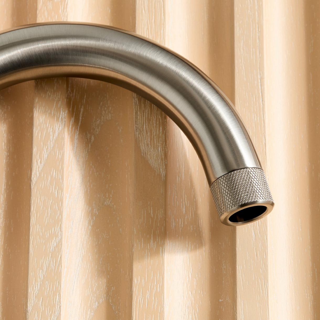 Lentz Widespread Bathroom Faucet - Knob Handles - Brushed Nickel