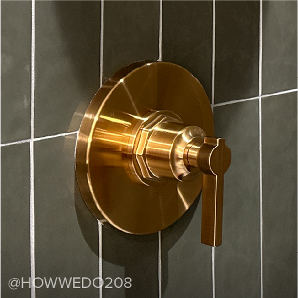 Greyfield Thermostatic Valve Trim - Brushed Gold