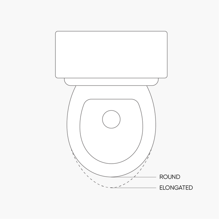 Toilet seat clearance shapes