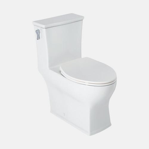 Carraway One-Piece Elongated Toilet - White