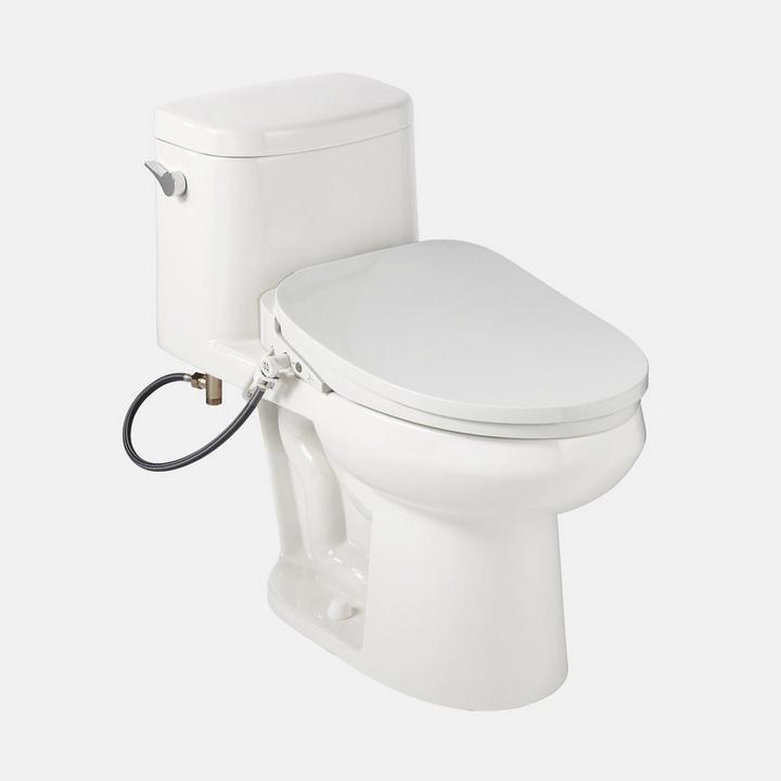 Sarasota One-Piece Elongated Toilet with Aldridge Bidet Seat