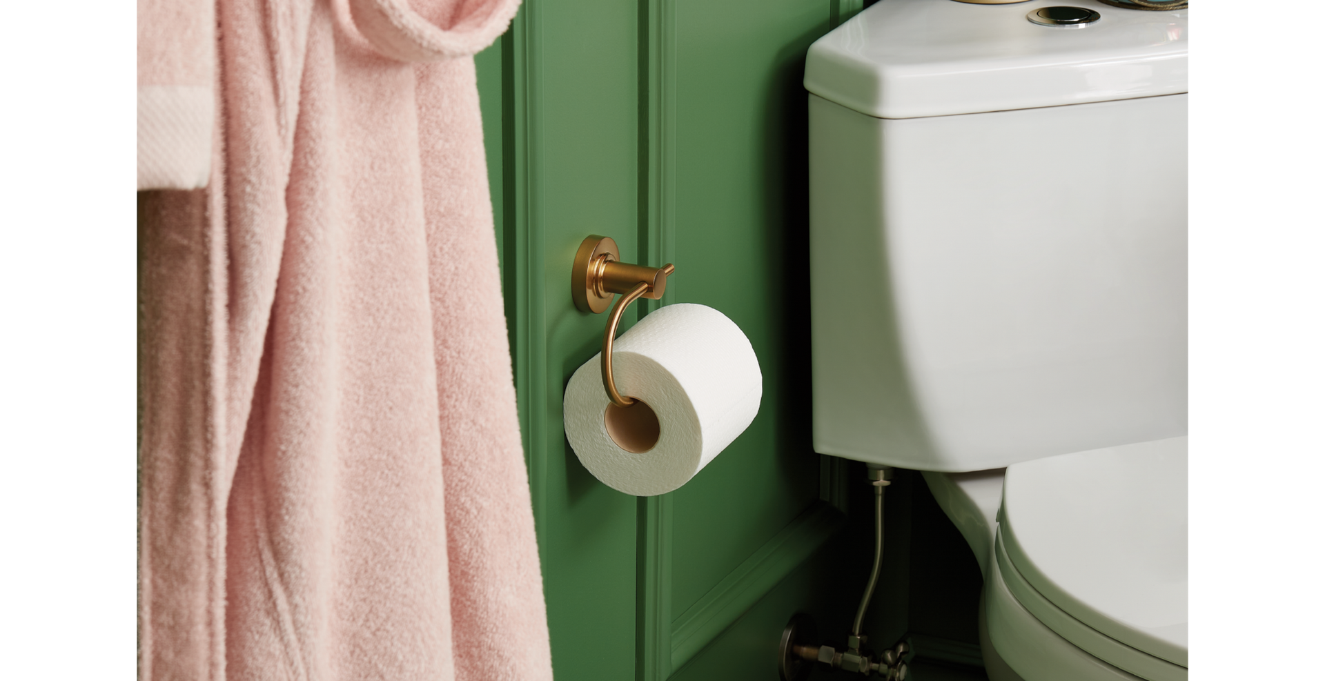 Lexia Toilet Paper Holder in Brushed Gold