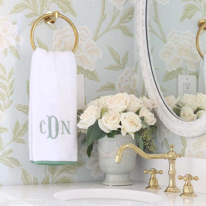 Barbour Widespread Bathroom Faucet & Ceeley Towel Ring in Polished Brass for traditional interior design