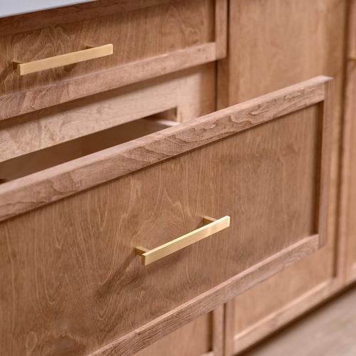 Covello Solid Brass Cabinet Pull in Satin Brass