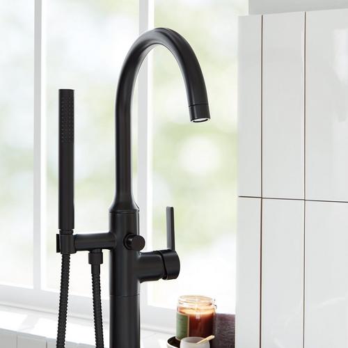 Lentz Freestanding Tub Faucet in Matte Black