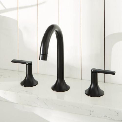 Lentz Widespread Bathroom Faucet in Matte Black