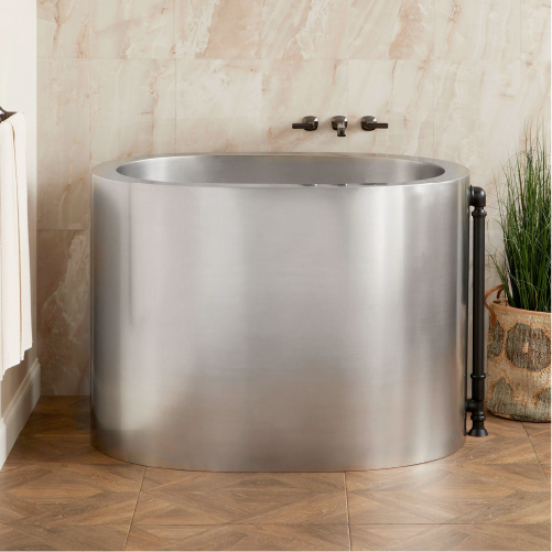 Raksha Stainless Steel Japanese Soaking Tub