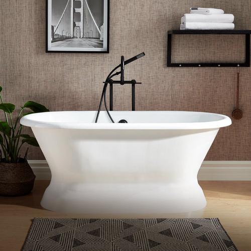 72" Henley Cast Iron Double-Ended Pedestal Tub