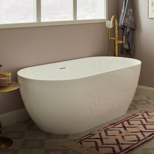 67" Hibiscus Oval Acrylic Freestanding Tub