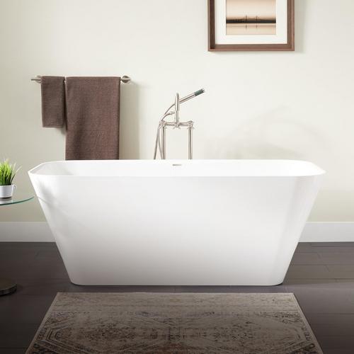 66" Inoma Solid Surface Freestanding Tub