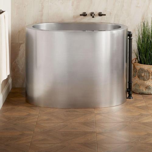 48" Raksha Stainless Steel Japanese Soaking Tub