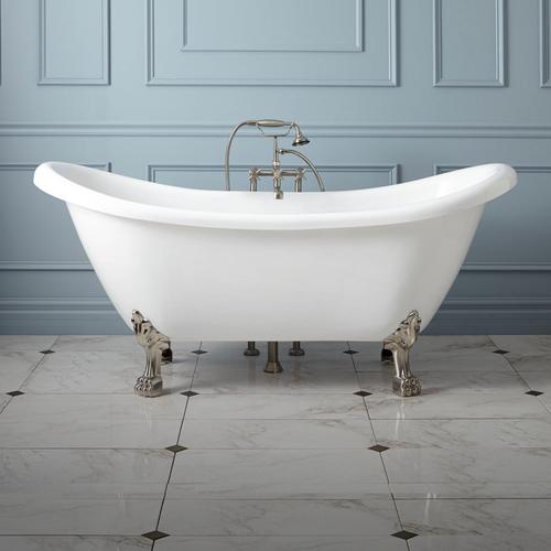 63" Rosalind Acrylic Clawfoot Tub