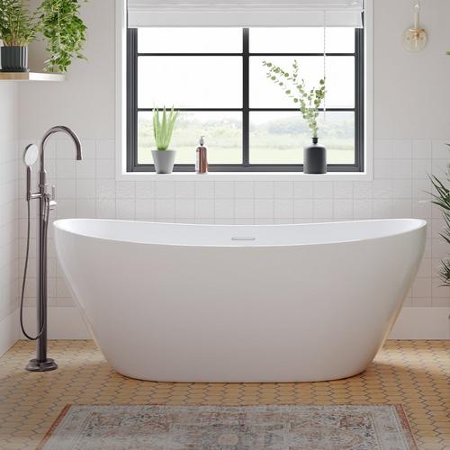 56" Winifred Solid Surface Freestanding Tub