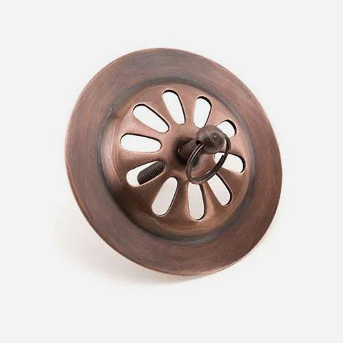 Daisy Wheel Overflow Cover with Bolt in Oil Rubbed Bronze