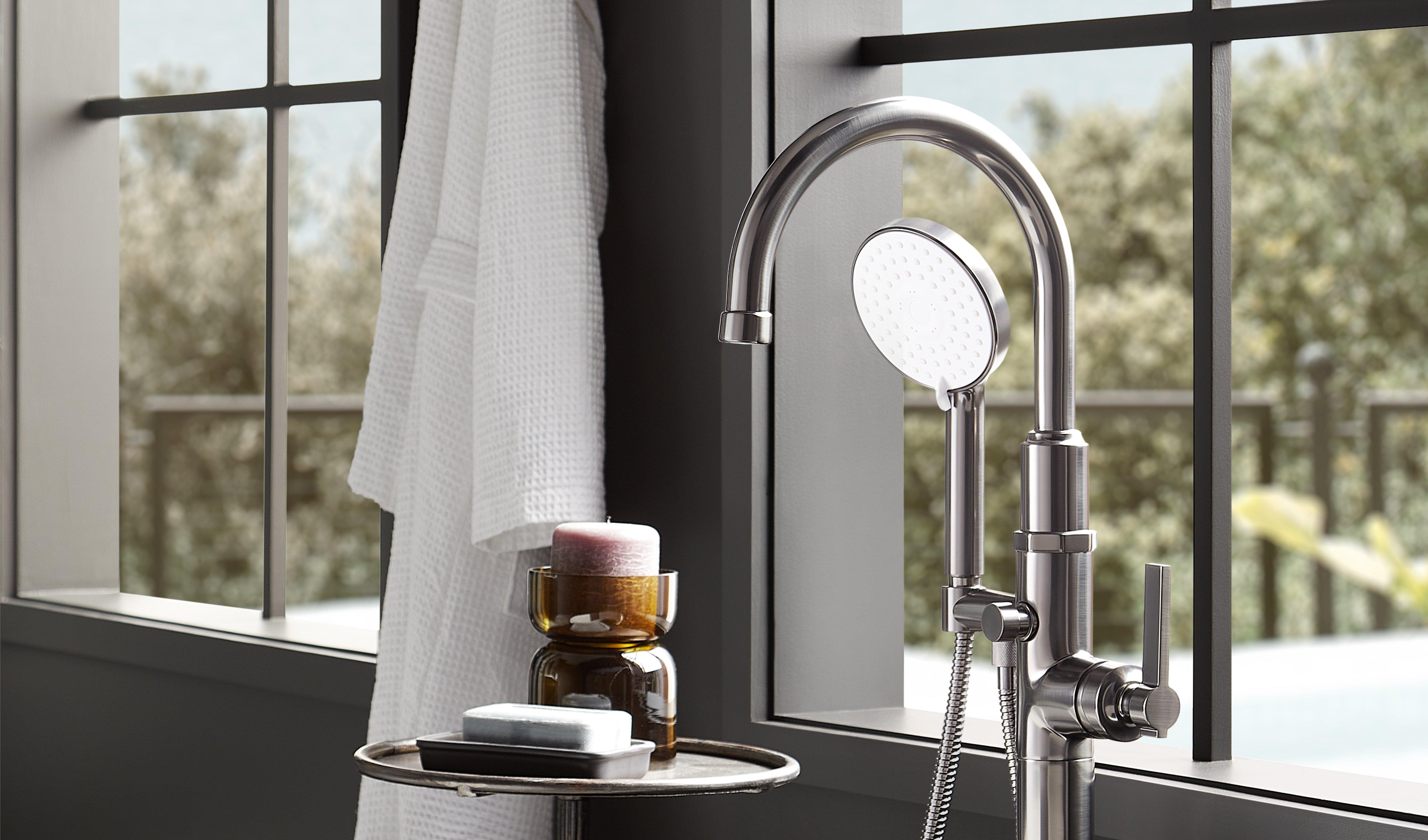 Greyfield Freestanding Tub Faucet in Gunmetal