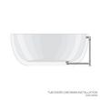 66" Goodwin Cast Iron Clawfoot Tub - White Imperial Feet - Dark Gray - No Drain, , large image number 3