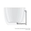 60" Sanford Cast Iron Clawfoot Tub - White Imperial Feet  -  7" Tap Holes, , large image number 3