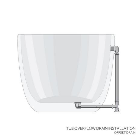 69" Rosalind Acrylic Pedestal Tub - Tap Deck
