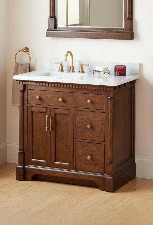 48" Claudia Vanity in Antique Coffee