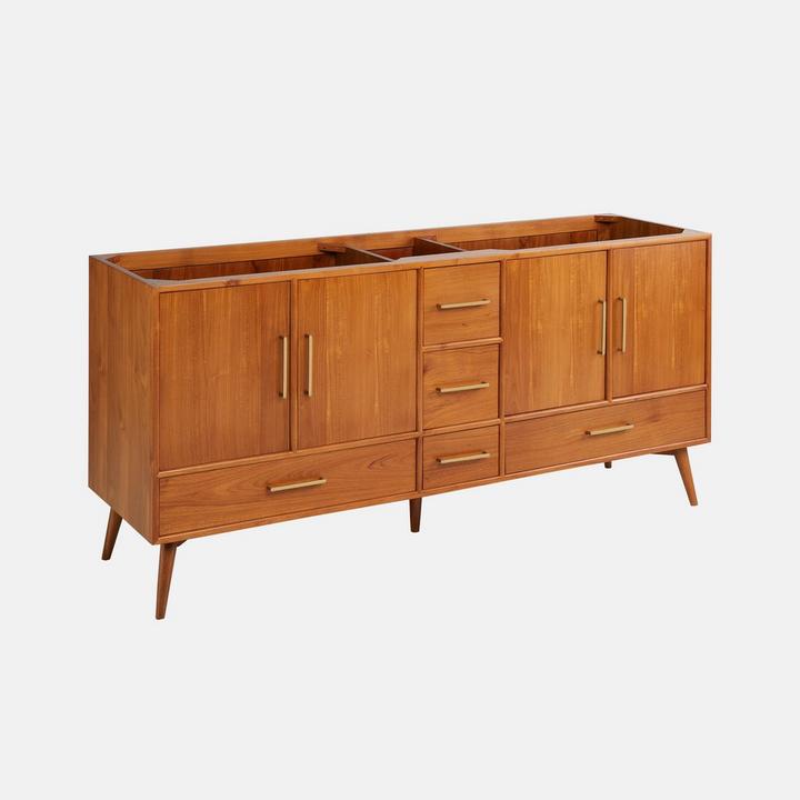 72" Novak Double Teak Vanity - Teak