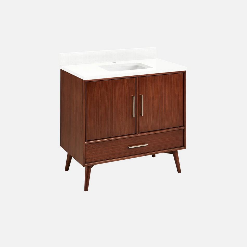 36 inch Novak Mahogany Vanity - True Walnut