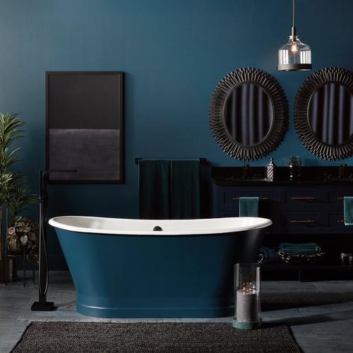 Victorian bathroom with the Hibiscus Tub Faucet in Matte Black